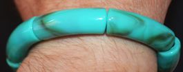 Armband B-1444 – Acryl Harz Rohr Perlen – elastisch
