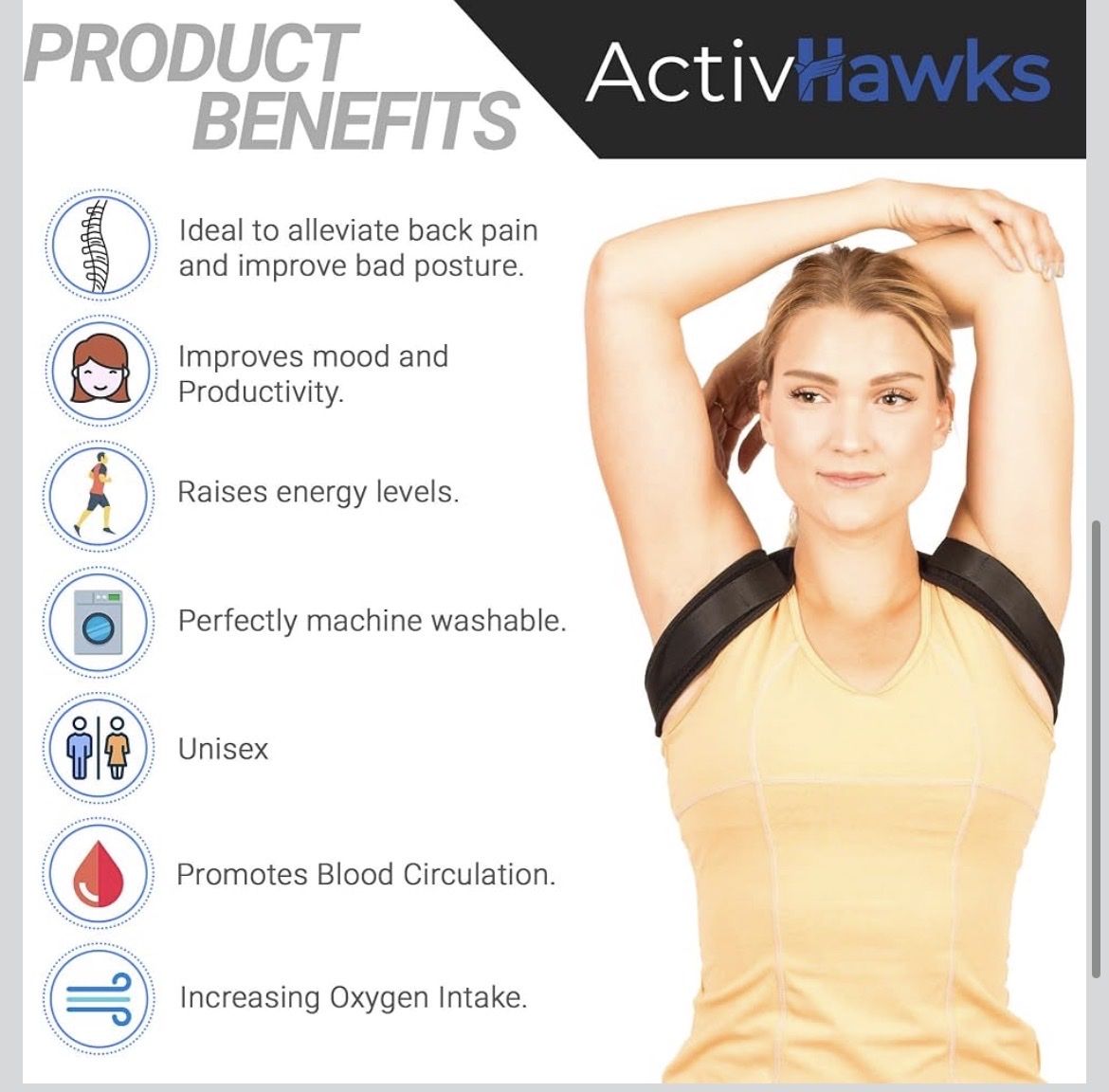 Altro per la cura del corpo: ActivHawks Posture corrector – Nuovo e nell'imballaggio originale da Zug venduto da con_y9gl 2