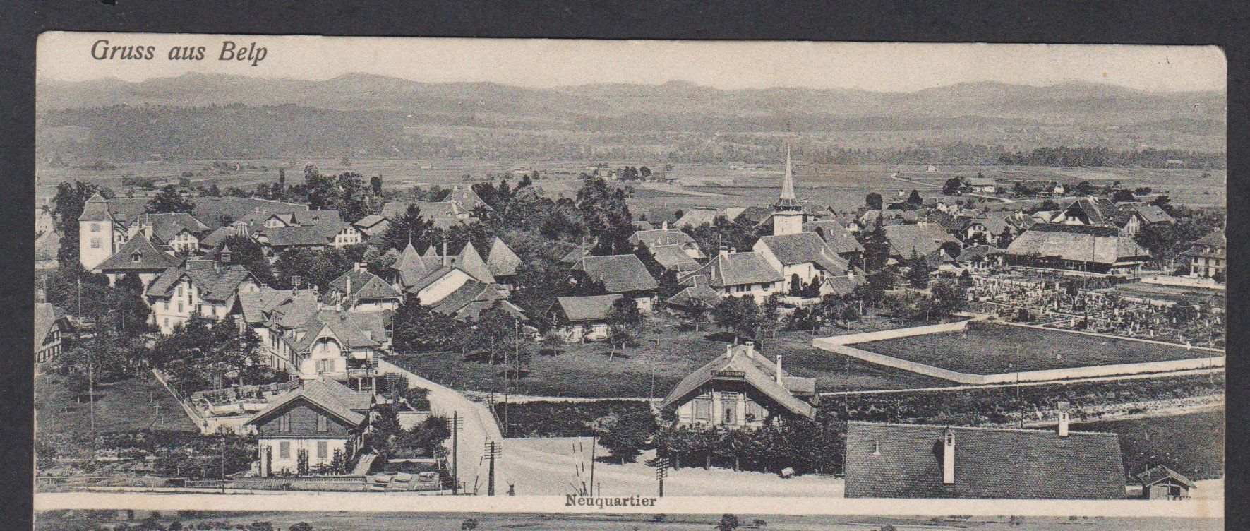 Cartoline postali: Belp  BE   :  alte 2-Bild - Ansichtskarte, Bahnstempel 1912 – Usato da Vitznau venduto da Ropaku 1
