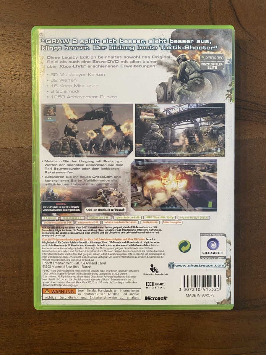 Microsoft Giochi: Ghost Recon Advanced Warfighter 2 Legacy Edition Xbox 360 – Usato da Thunstetten venduto da Virus_33 2