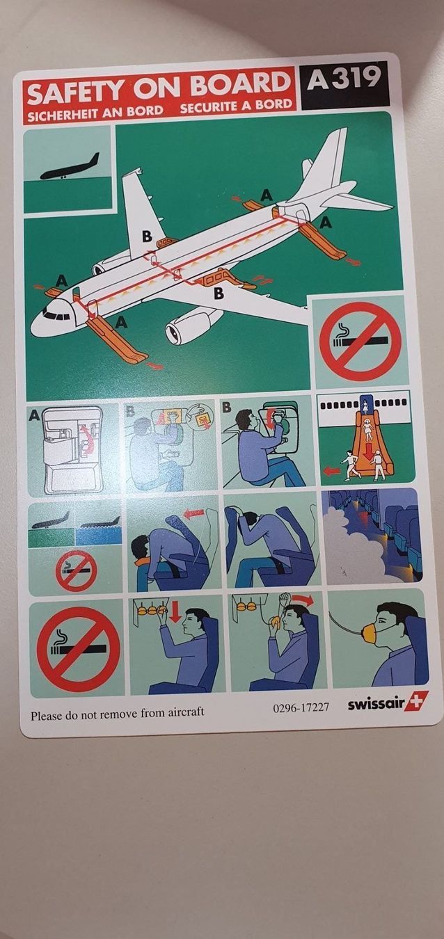 Foto & Immagini: SWISSAIR SAFETY CARD A319 – Usato da Glattfelden venduto da hbct