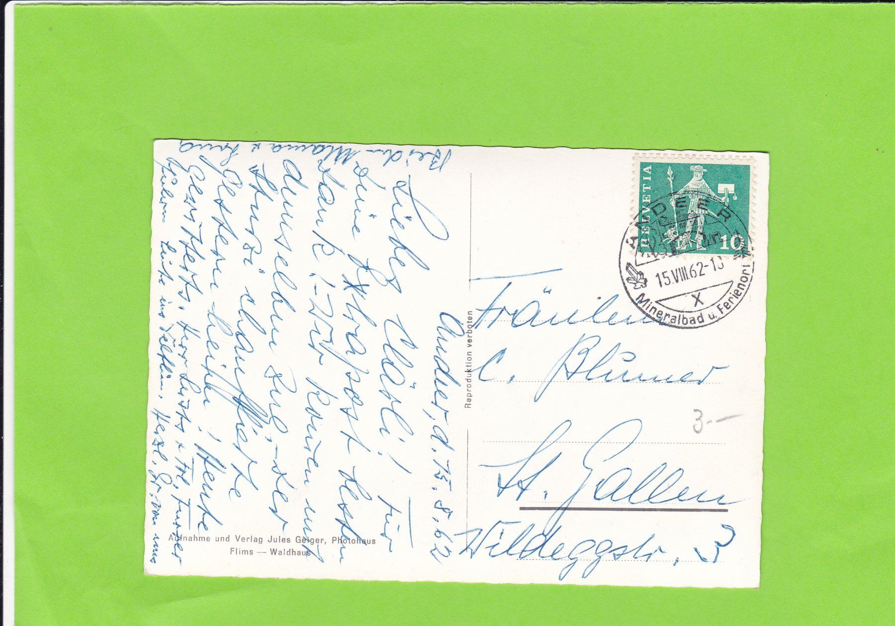 Cartoline postali: Lai Lung bei Andeer – Usato da St. Peterzell venduto da neckertal 1