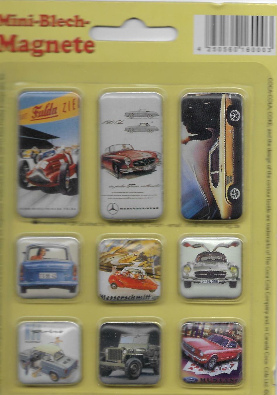 Magnete: 9-er Set Mini-Blech-Magnete-Oldtimer Autos – Neu und originalverpackt aus Rupperswil von big-one-sale