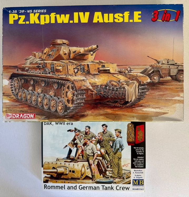 Dragon Panzer IV Ausf.E #6264 + Rommel and German tank crew (Neu und ...