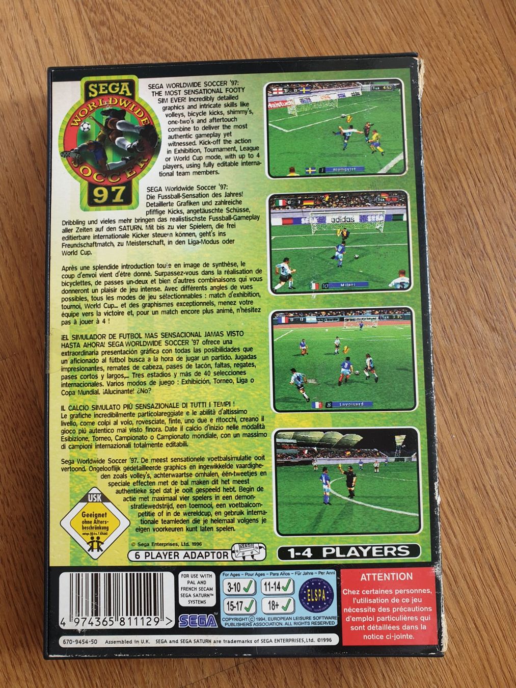 Sega Giochi: SEGA Saturn Worldwide Soccer 97 – Usato da Rain venduto da Rou_z26r 1