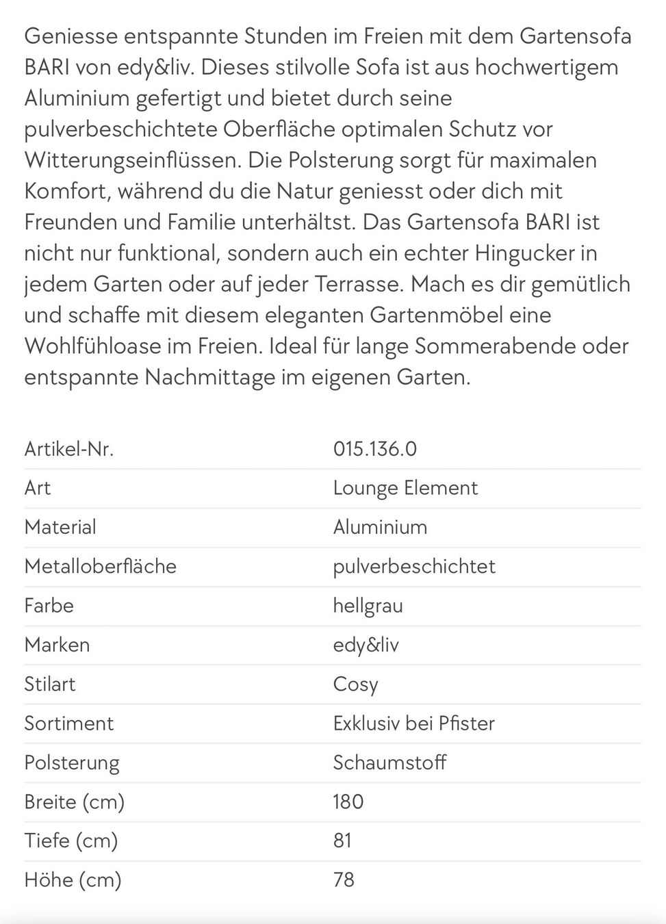 Divani: Gartensofa – Usato da Erlinsbach venduto da Mel-la-to 1