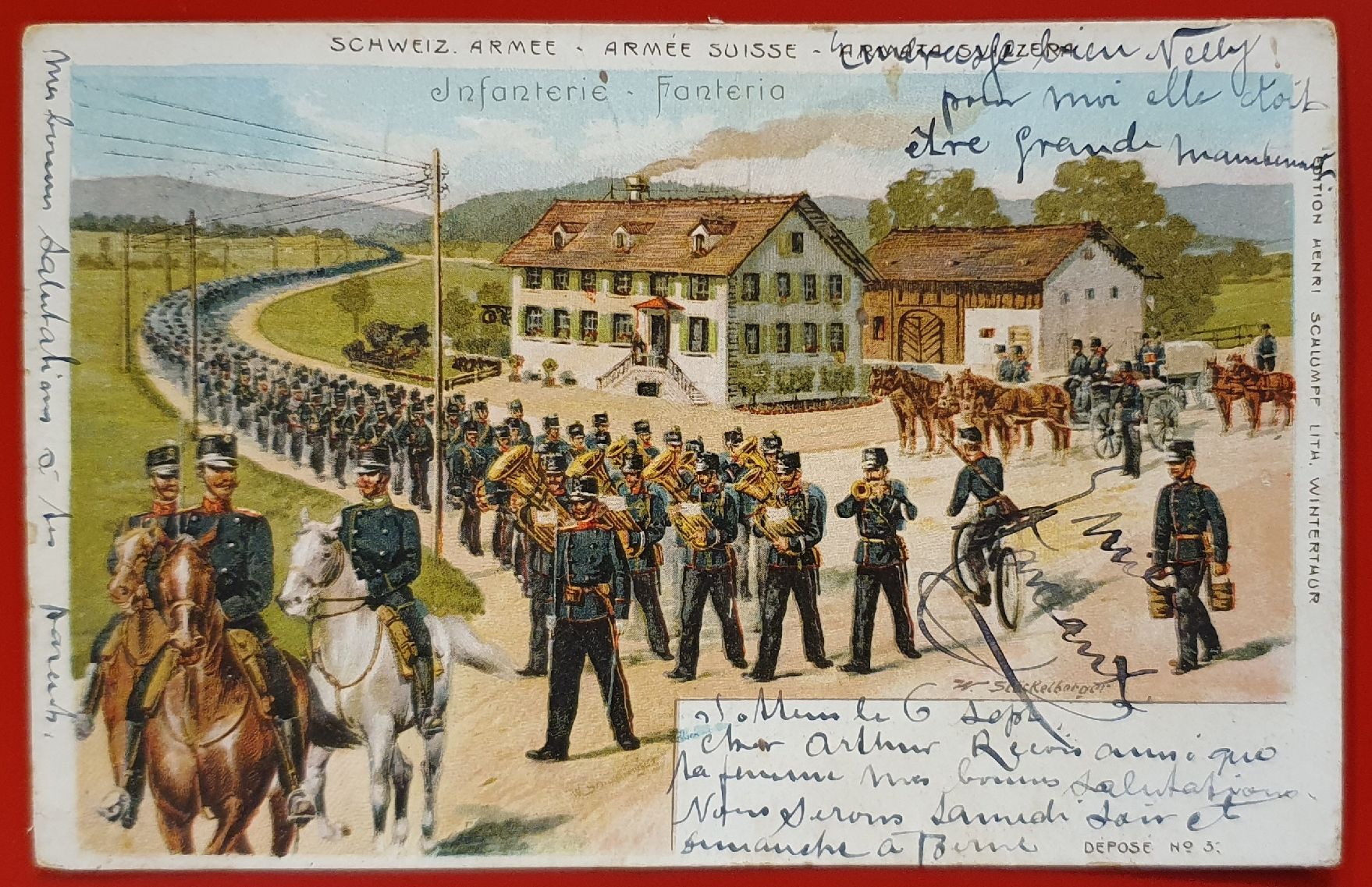 Cartoline postali: 8 Militär-Postkarten – Usato da Kreuzlingen venduto da Rschweiz1 5