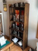 Massiv Holz Regal Vitrine
