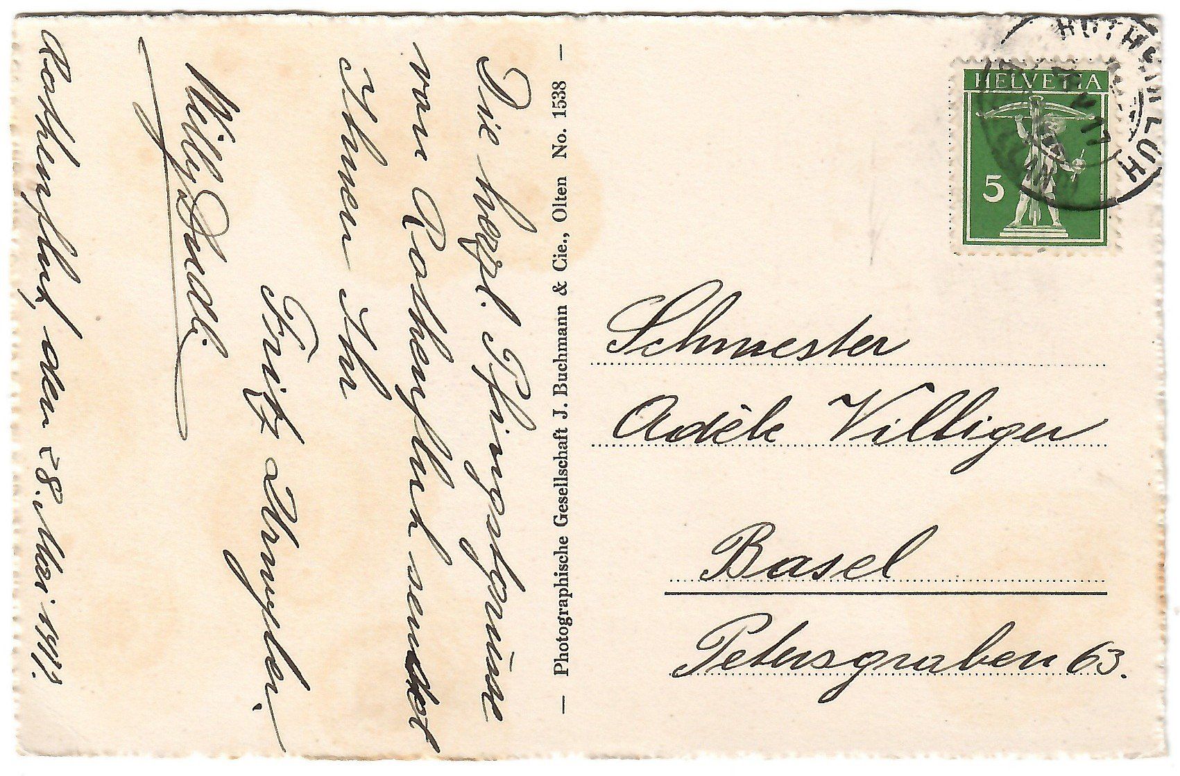 Cartoline postali: Ansichtskarte   Rothenfluh – Usato da Kerns venduto da etma3 1