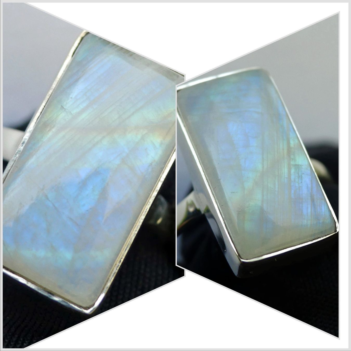 Anelli: Ring Silber 925 mit Regenbogen-Mondstein – Nuovo e nell'imballaggio originale da Matten b. Interlaken venduto da kero71 7