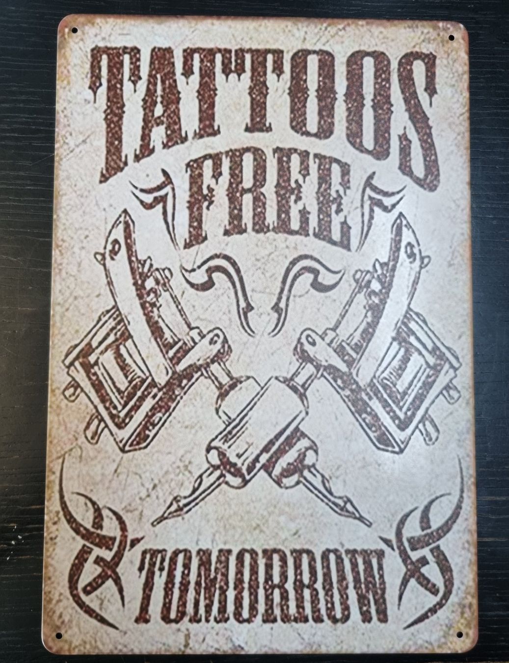 Insegne: Free Tattoos - Blechschild – Nuovo e nell'imballaggio originale da Figino venduto da MabaStore24