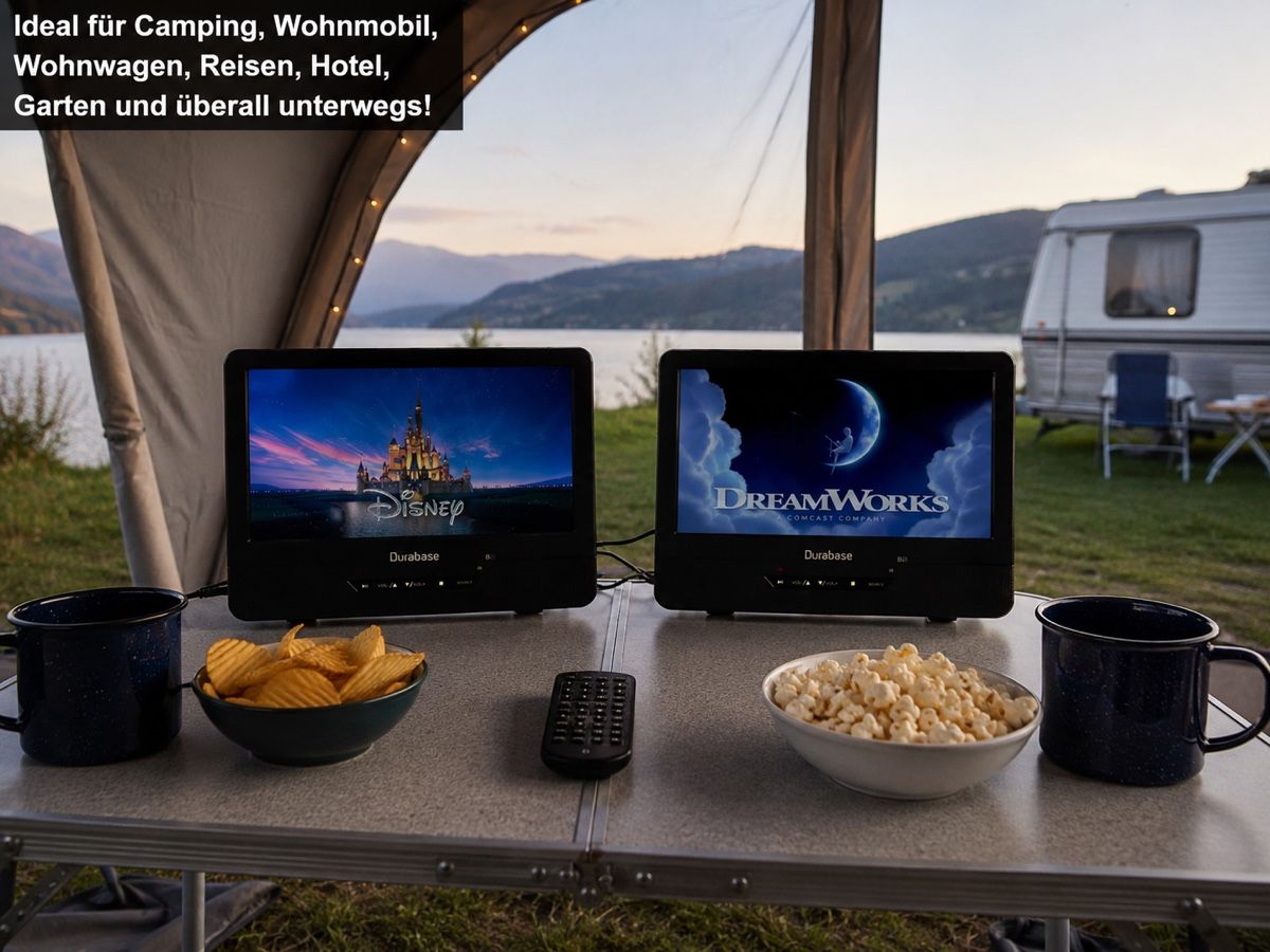 Durabase Lettore multimediale & Streamer: Durabase Twin 2. Portable DVD Player 2 Monitore Auto Camping – Nuovo (secondo la descrizione) da Oberhofen Thun'see venduto da SwissTreasure 1