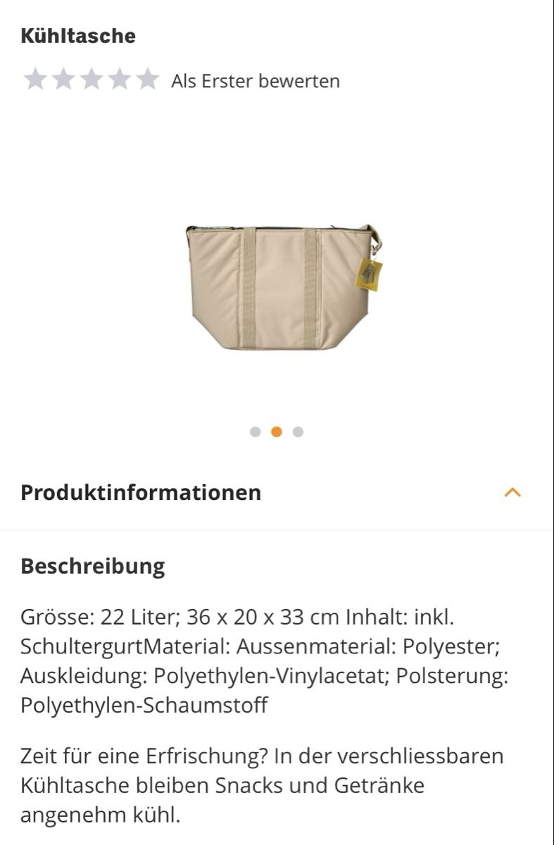Borse: NEU Kühltasche – Nuovo e nell'imballaggio originale da Hüttikon venduto da abarb 1