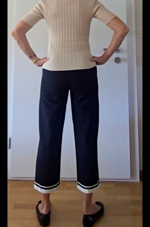 Hose Maje schwarz weiss Grösse 34 guter Zustand