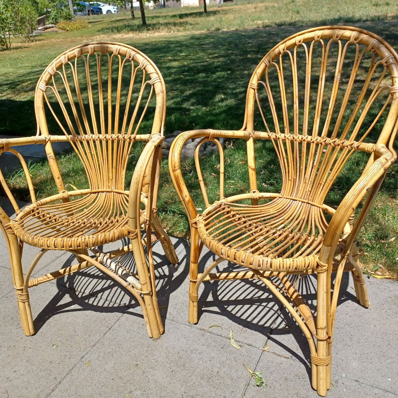 Stühle: 2 Rattanstühle, Vintage – Gebraucht aus Kilchberg BL von qwyssa 2
