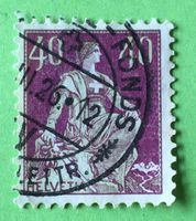 Helvetia mit Schwert  mit Stempel    