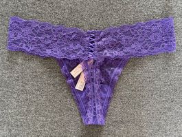Victoria’s Secret Lace Up Thong M NEW