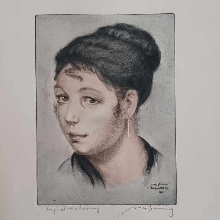 MAX BRÜNING. Original Radierung . Signiert . 1920-1925 (Gebraucht) in ...