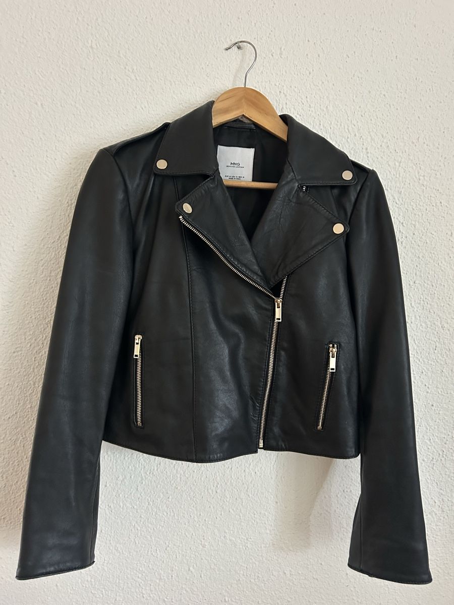 Mango Giacche: Mango MNG Echtleder Jacke, Gr. M, Schwarz – Usato da Nebikon venduto da icon.vintage
