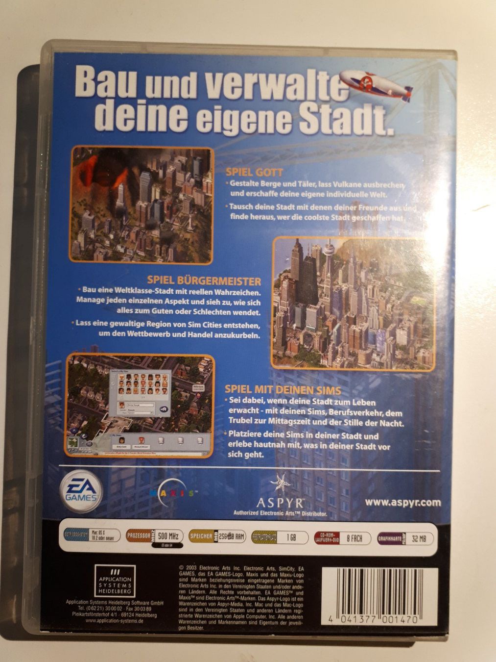 Giochi: SimCity 4 für Mac, Städtebau Simulation Spiel – Usato da Dietikon venduto da Buchantiqdietikon 1