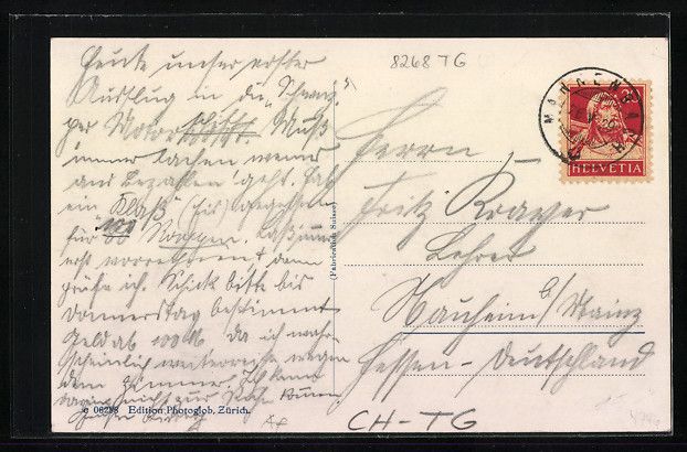 Cartoline postali: AK Mannenbach, Hotel Pension Schiff – Usato da Berlin venduto da bartko-reher 1