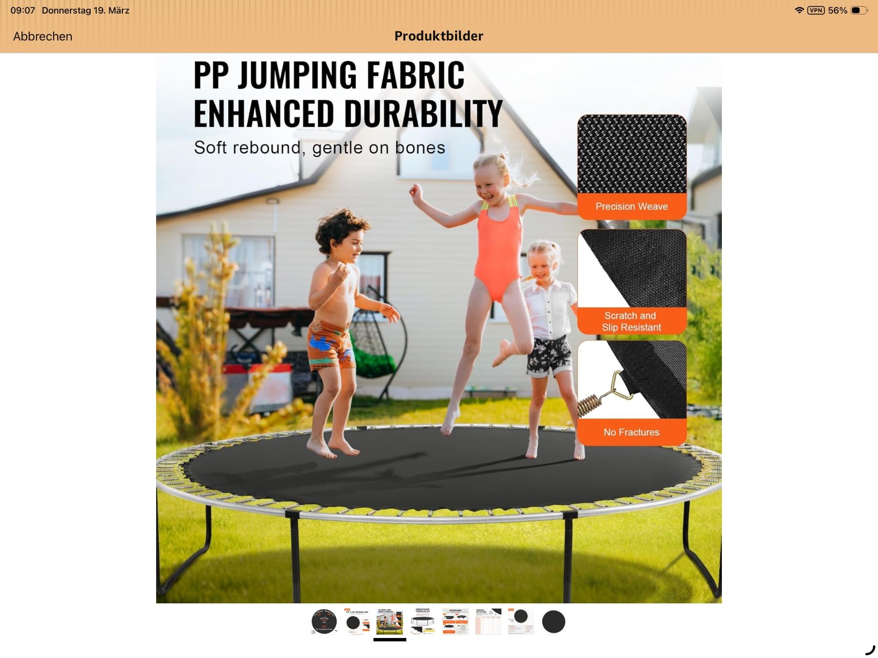 Trampolini: Trampolin Sprungtuch – Nuovo (secondo la descrizione) da Ettingen venduto da Zolli77 5
