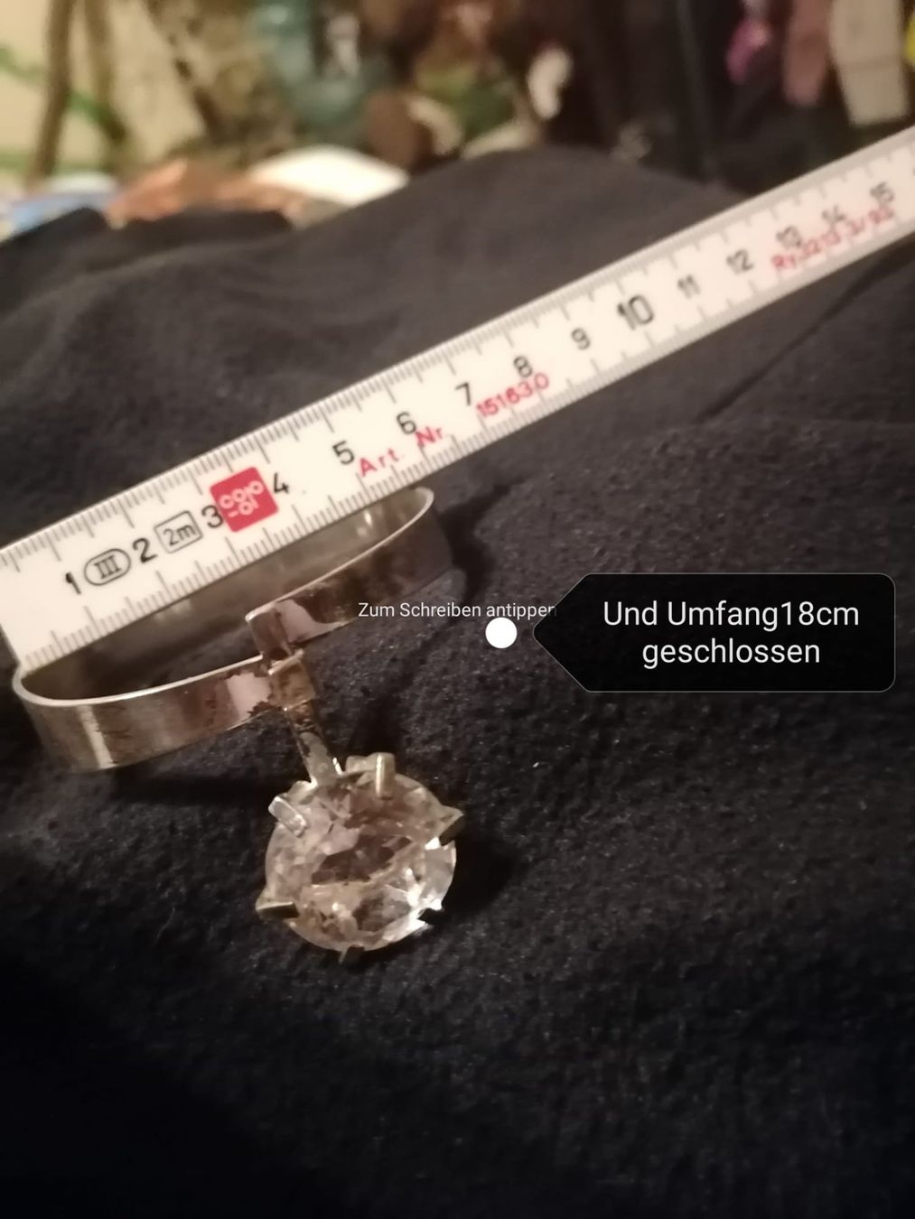 Bracciali & Braccialetti: Silber Armreif mit grossem Zirkonia Stein - – Usato da Birrwil venduto da inf_2qrx 8