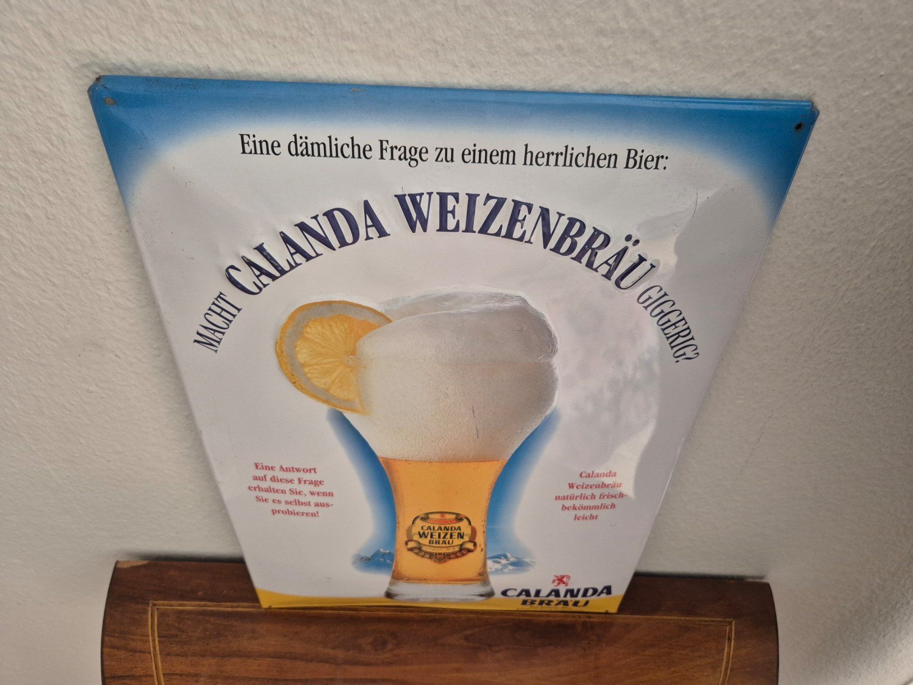 Calanda Schilder: Blechschild Calanda Weizen Bräu Bier Logo Retro Schild Blech – Gebraucht aus Neuhausen von rraayy 6