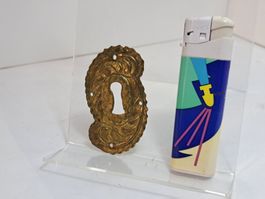 1 schöne antike Schlüssel Rosette, Messing (LOT311#MBS3)
