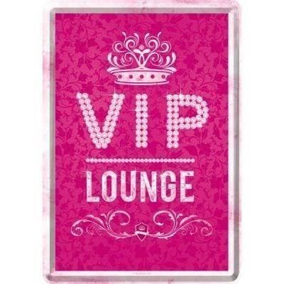 Insegne: VIP LOUNGE pink - Blechpostkarte – Nuovo e nell'imballaggio originale da Ennetbürgen venduto da open24shop