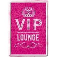 VIP LOUNGE pink - Blechpostkarte