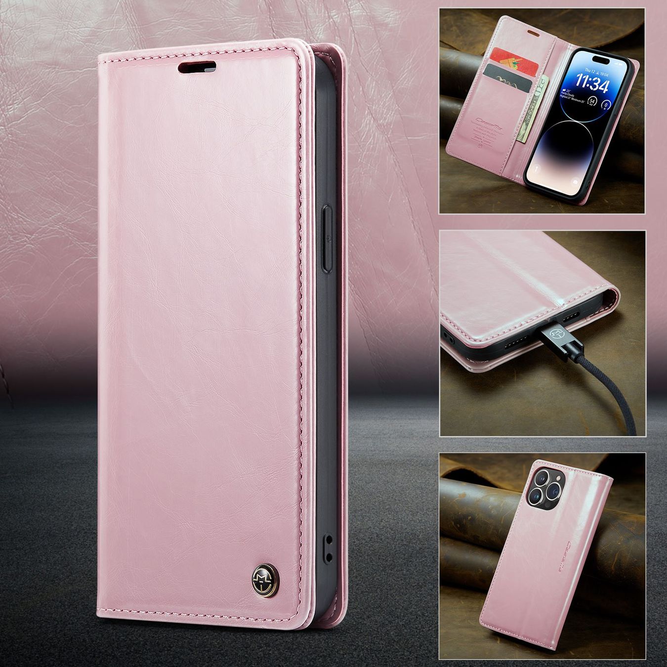 Cover & Protezioni schermo: CaseMe iPhone 14 Pro Leder Luxus Case – Nuovo e nell'imballaggio originale da Zürich venduto da Store-247 1
