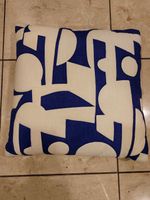 6 Stylische Kissen mit grafischem Muster, Baumwolle blau