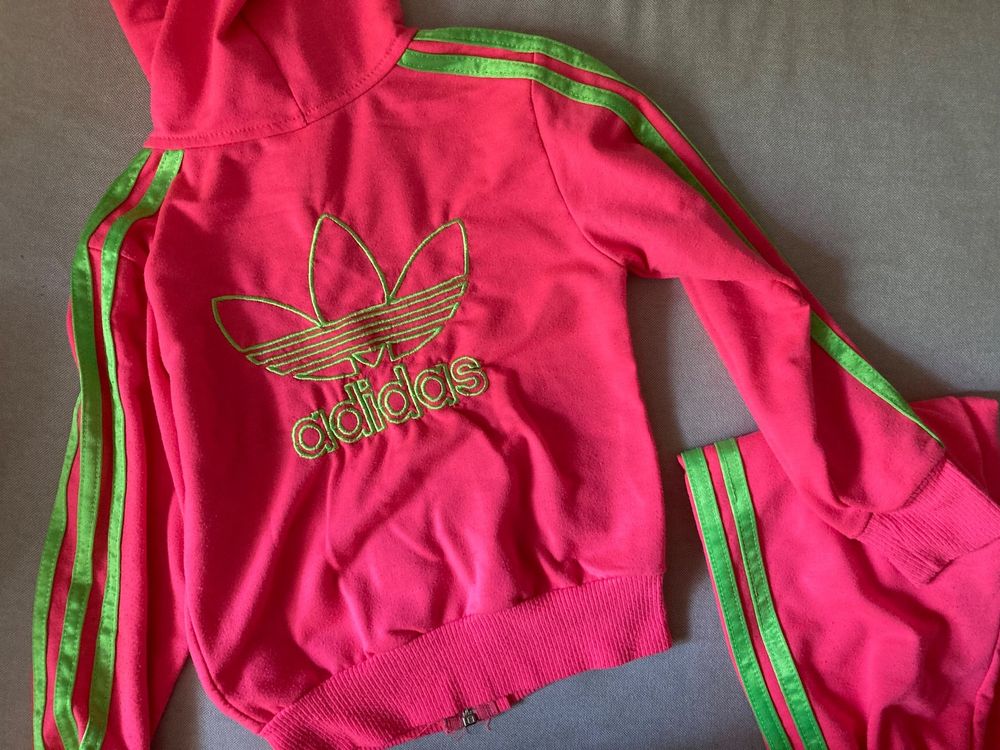 Adidas anzug cheap neon pink