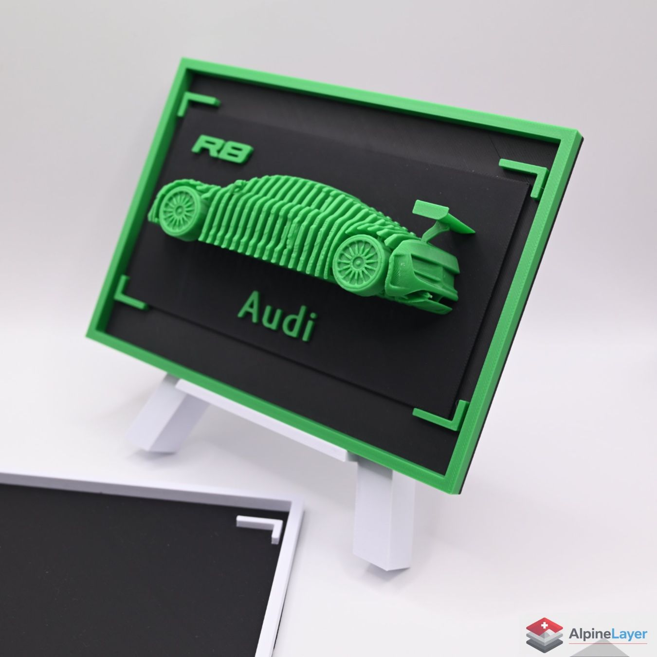 Altro in Decorazioni & Accessori: 3D Printed Sculpture Display Frame Green Black Decor – Nuovo (secondo la descrizione) da Losone venduto da AlpineLayer 4