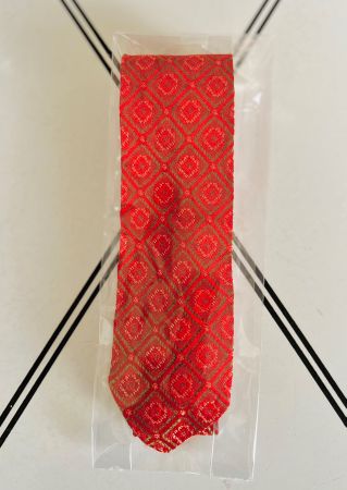 Vintage-Krawatte Menin Style, rot gemustert in Top Zustand