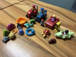 Playmobil 1.2.3 Konvolut Fahrzeuge Figuren Tiere gebraucht