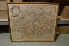 Kupferstichkarte der Schweiz, R. Vaugondy 1756
