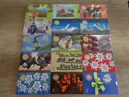 15 x Münzensätze/Séries Suisse FDC (voir liste)