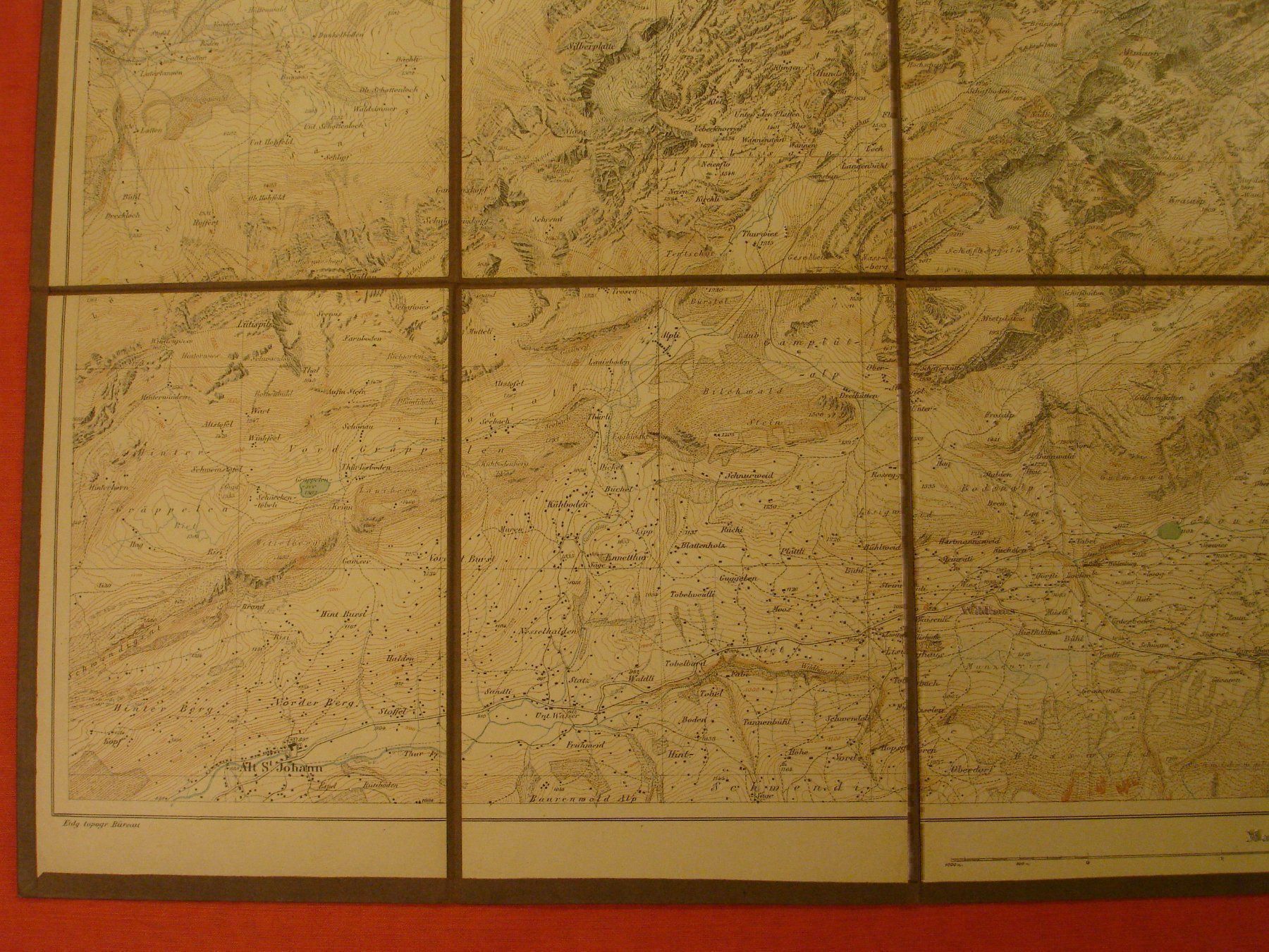 Landkarten & Atlanten: SÄNTISGEBIET, 1890 – Gebraucht aus Grüningen von Kartensammler 4