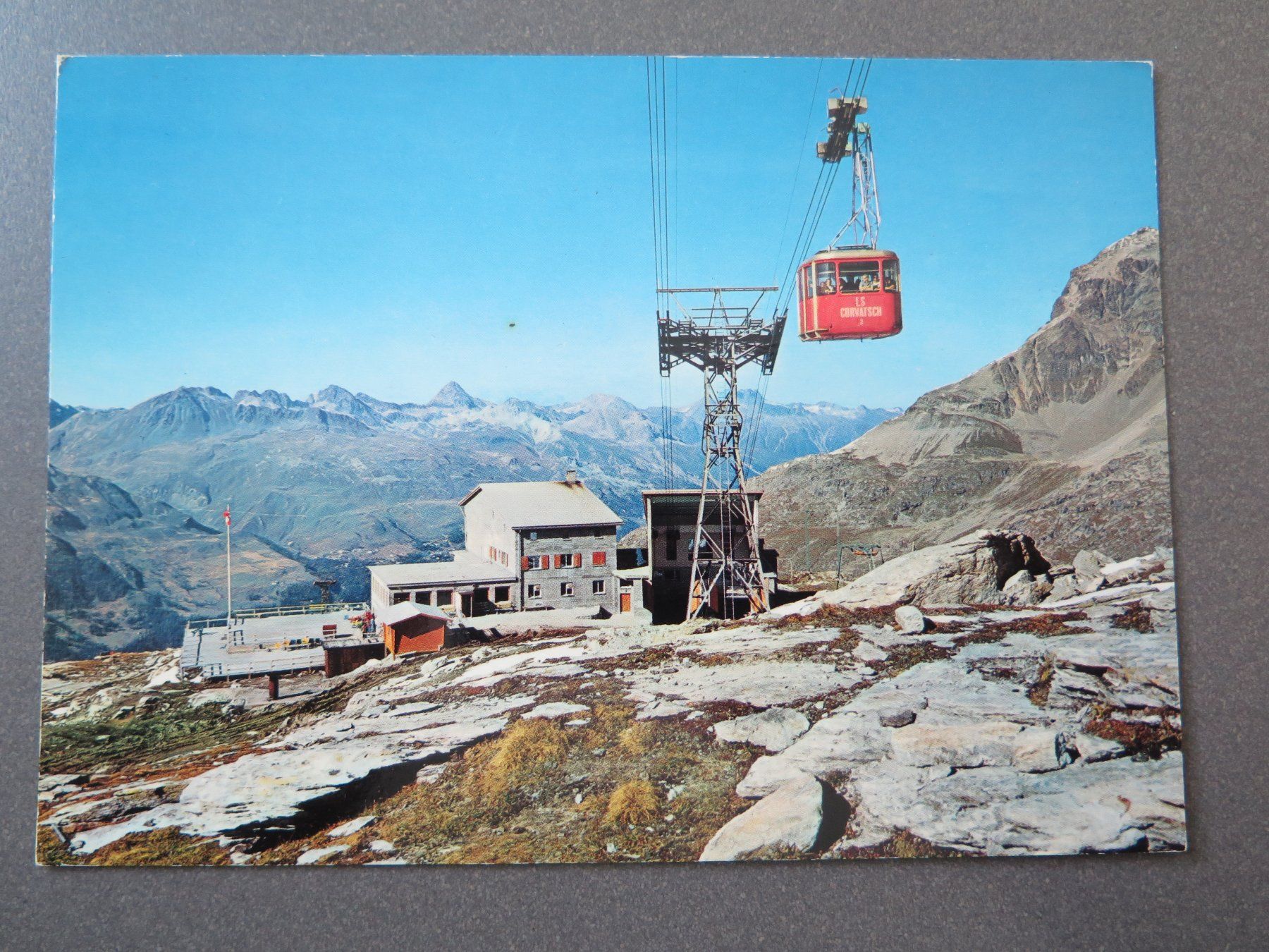 Ansichtskarten: SILVAPLANA - CORVATSCH - LUFTSEILBAHN – Gebraucht aus Wittenbach von lipasal