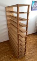 Handgefertigtes CD-Regal / Raumteiler aus Holz