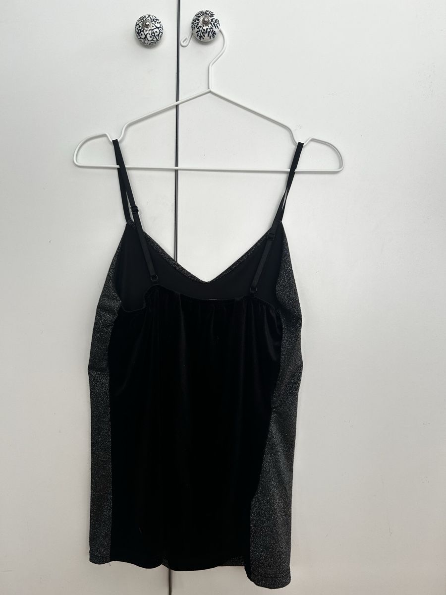 Top: Glitzer Top, Schwarz – Usato da Uster venduto da alin13e 1