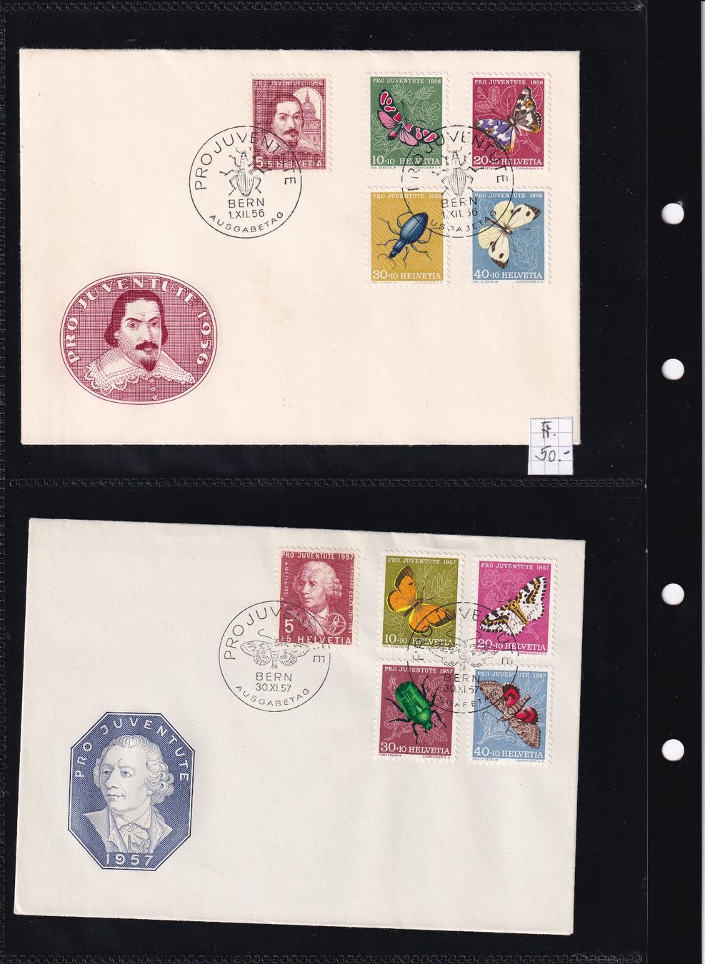 Alle Briefmarken: Sammlung FDC Pro Juventute 1954-2001 SBK 570.- – Gebraucht aus Rossa von becky05 1