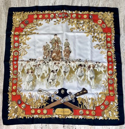 Foulard Hermès ´ Le Débuché ´ - vintage rare