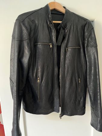 Lederjacke Herren schwarz Vera Pelle Vintage Gr 50