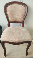 Eleganter Barockstuhl Fauteuil Massivholz Samtbezug