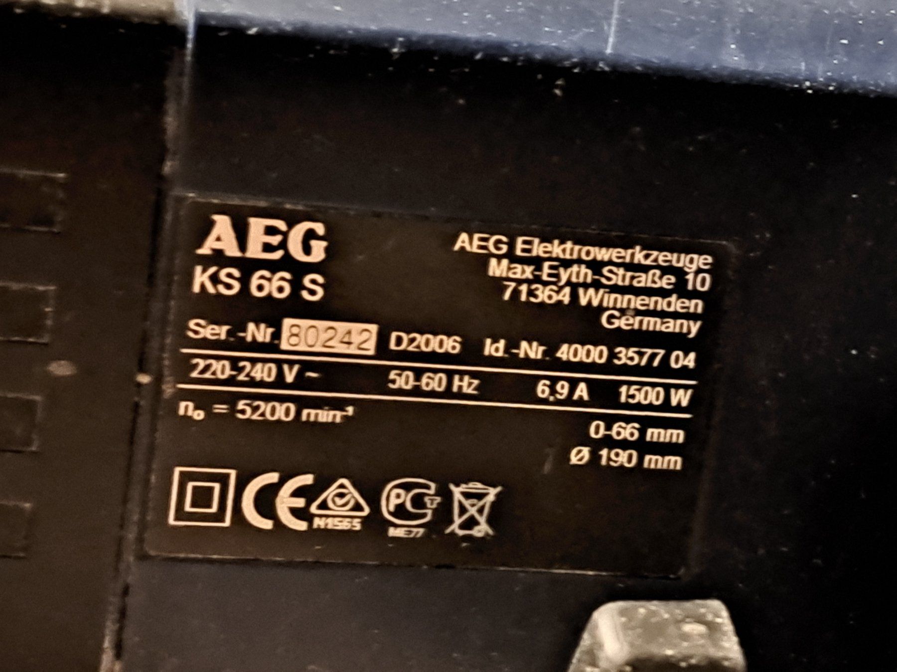 AEG Alle Werkzeuge: AEG KS 66 S + AEG STEP 800 X – Gebraucht aus Disentis/Mustér von  3