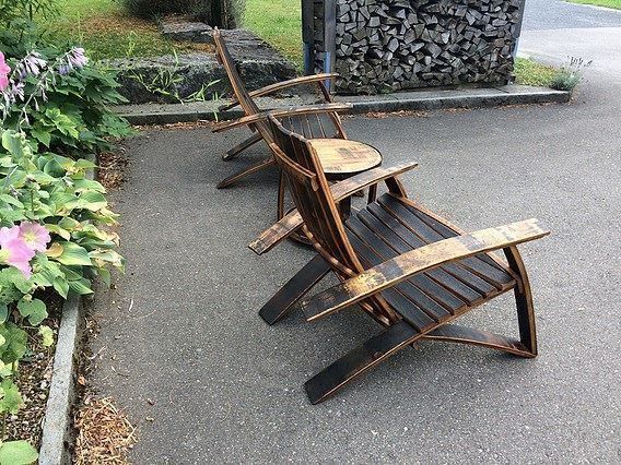 Chaises: Whiskey Fass Adirondack-Set – Neuf (Voir description) à Erlinsbach par Stu-ff 3