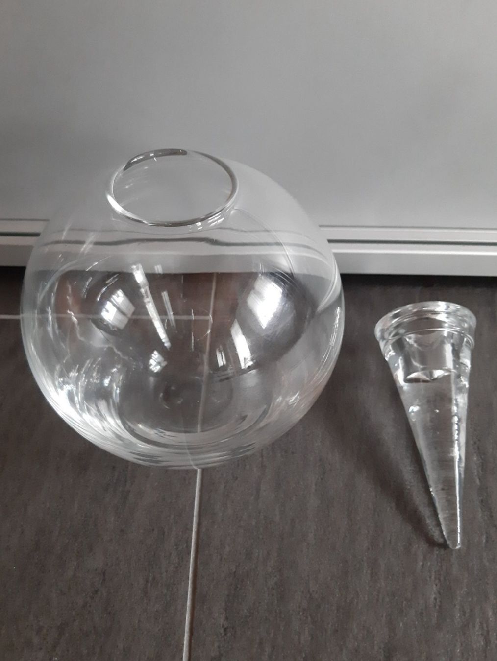 Portacandele: Neu Glas Kugel kerzenhalter.  Durchmesser: ca 14cm. – Nuovo e nell'imballaggio originale da Buchs AG venduto da Cuescu 1